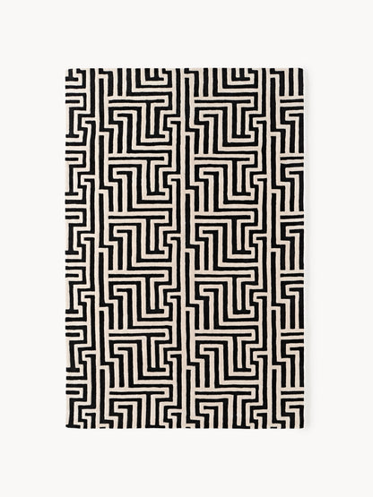 Montino Wool Hand-Tufted Rug with Raised High-Low Texture