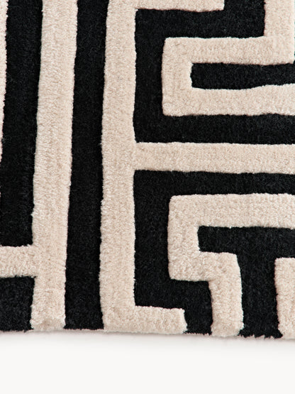 Montino Wool Hand-Tufted Rug with Raised High-Low Texture