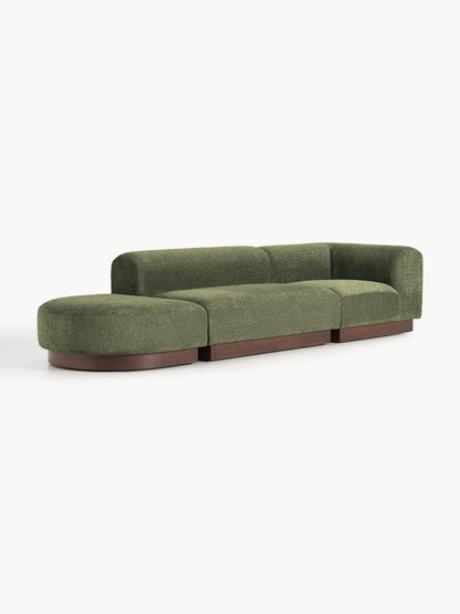 Natvorna Modular Ottoman in Teddy Bouclé with Stool (Left/Right)