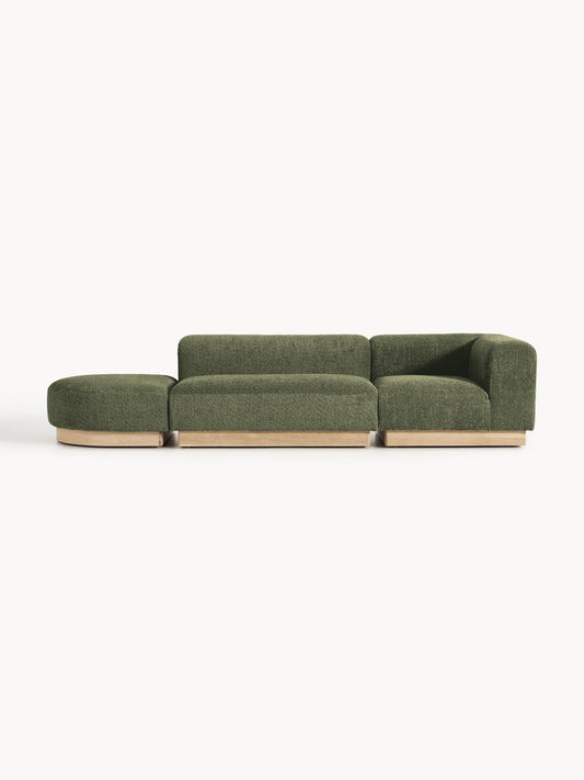 Natvorna Modular Ottoman in Teddy Bouclé with Stool (Left/Right)