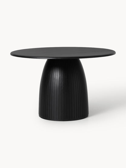 Nelvestra Round Dining Table with Fluted Texture, in Various Sizes