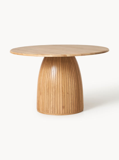 Nelvestra Round Dining Table with Fluted Texture, in Various Sizes