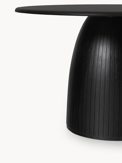 Nelvestra Round Dining Table with Fluted Texture, in Various Sizes