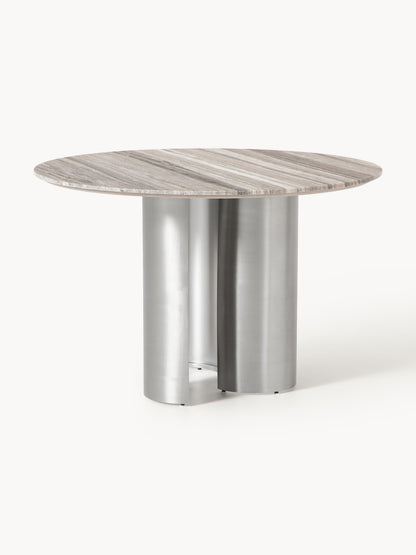Noferro Round Dining Table with Marble Tabletop, Ø 120 cm