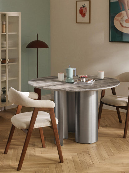 Noferro Round Dining Table with Marble Tabletop, Ø 120 cm