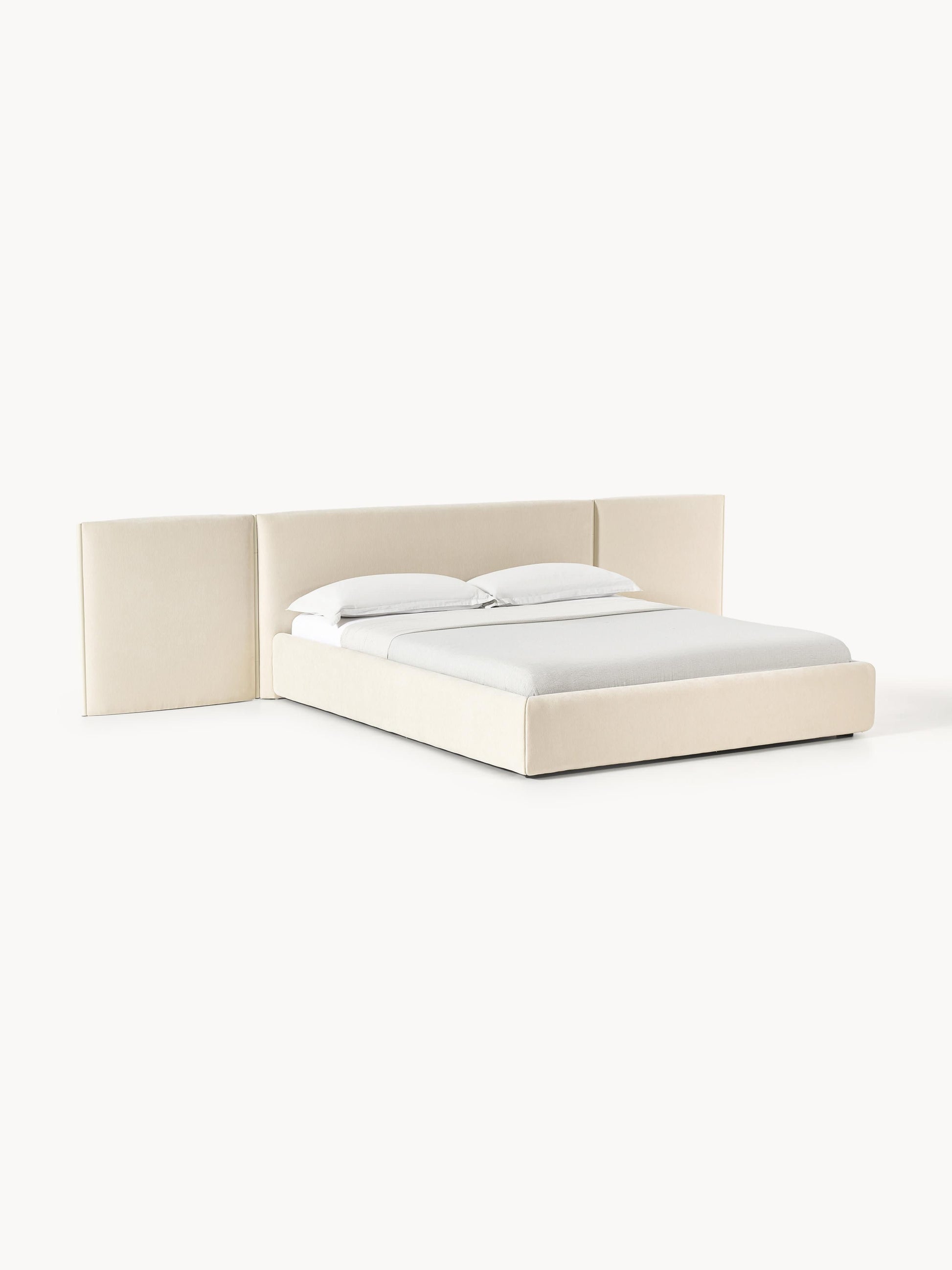 Otquest Upholstered Bed with Folding Headboard