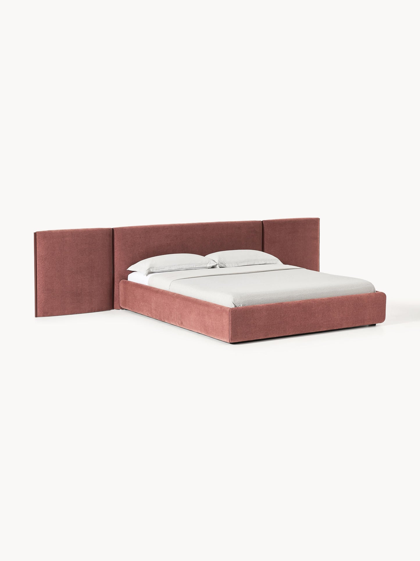 Otquest Upholstered Bed with Folding Headboard