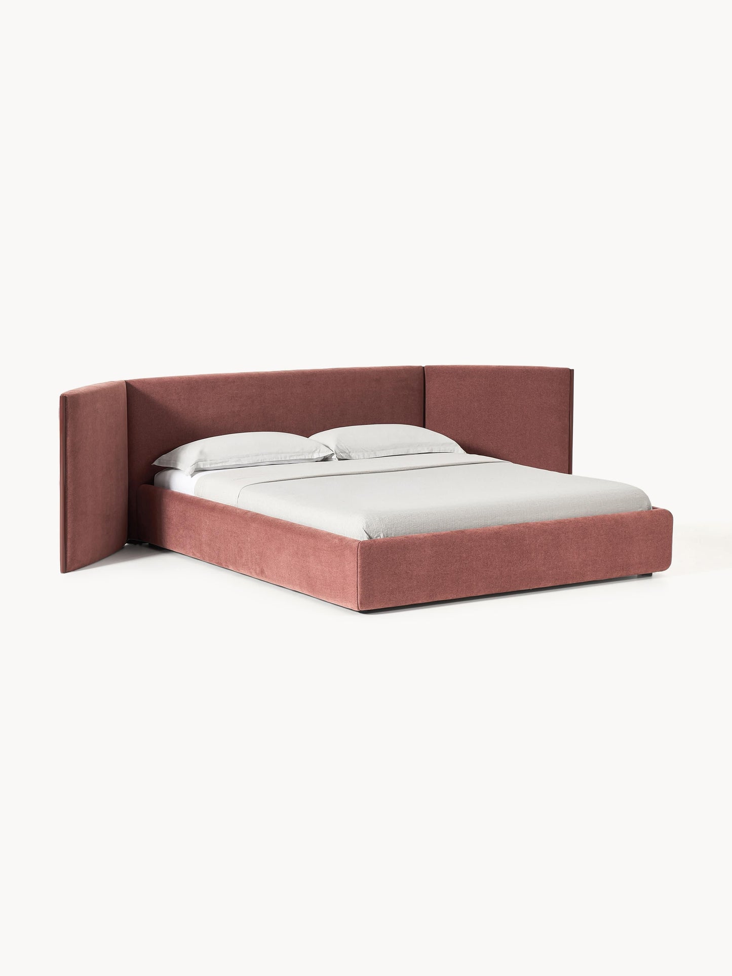 Otquest Upholstered Bed with Folding Headboard