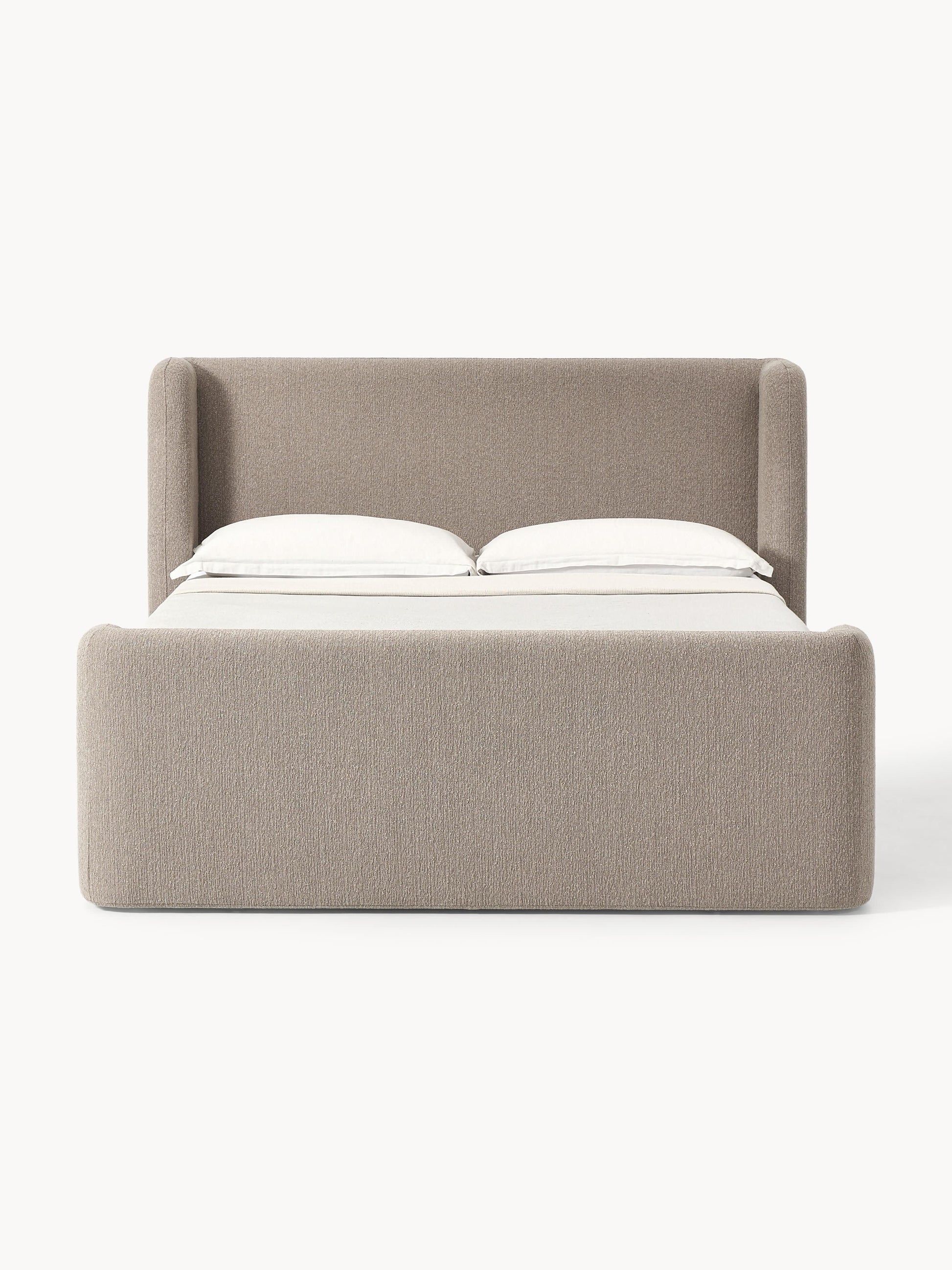 Perlardo Box Spring Bed in Bouclé