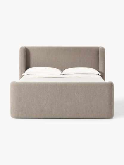 Perlardo Box Spring Bed in Bouclé