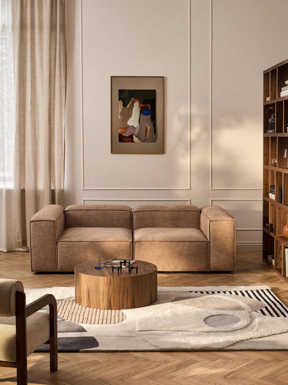 Rosnika Wool Rug with High-Low Texture, Hand-Tufted