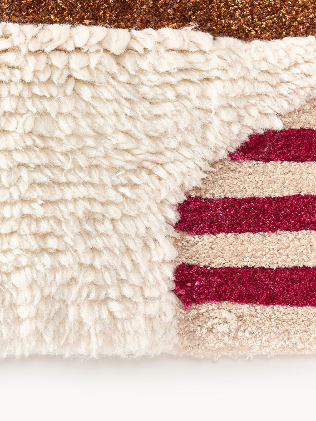 Rosnika Wool Rug with High-Low Texture, Hand-Tufted