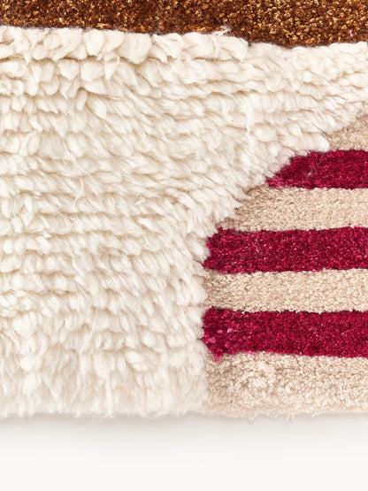 Rosnika Wool Rug with High-Low Texture, Hand-Tufted