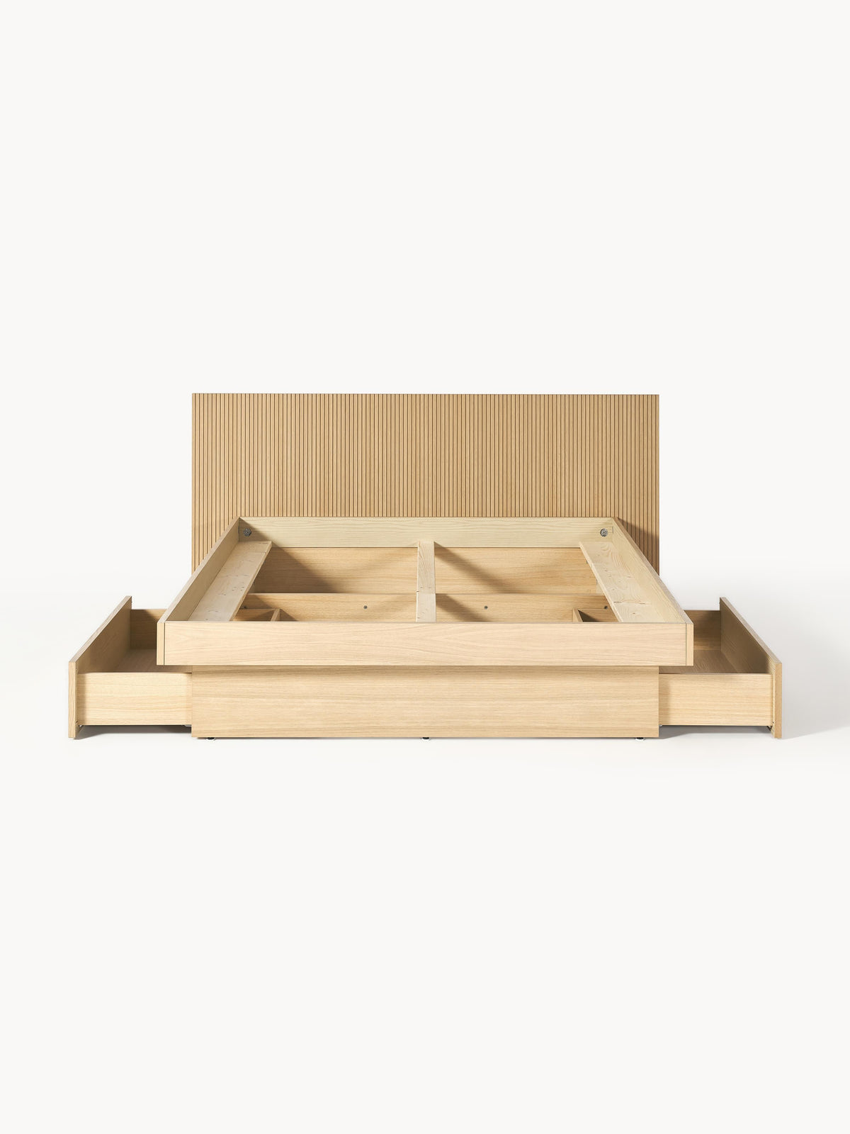 Satelvi Wooden Bed with Headboard and Drawers