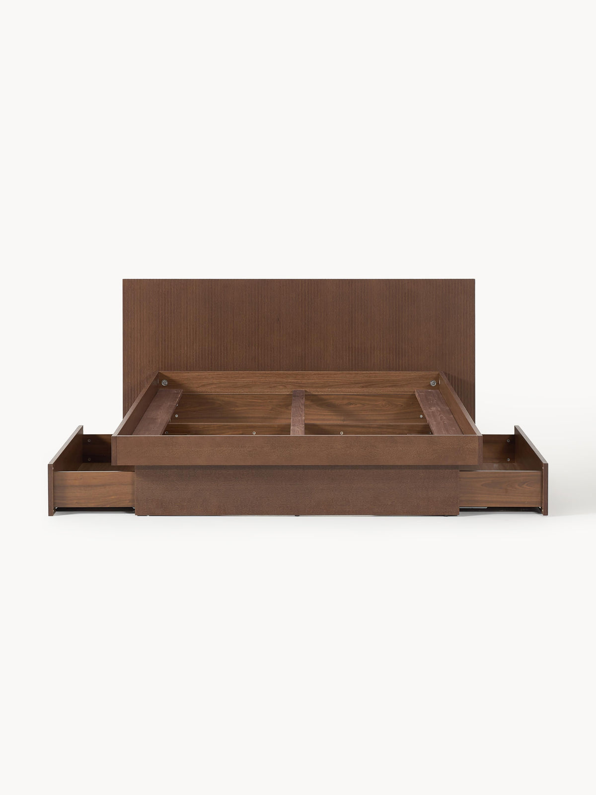 Satelvi Wooden Bed with Headboard and Drawers