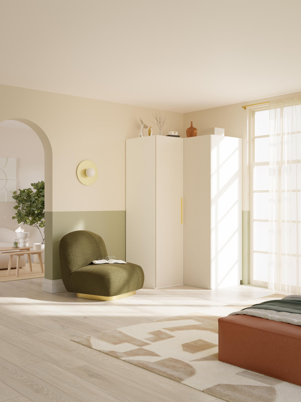 Simneva Modular Corner Wardrobe, 115 cm Wide