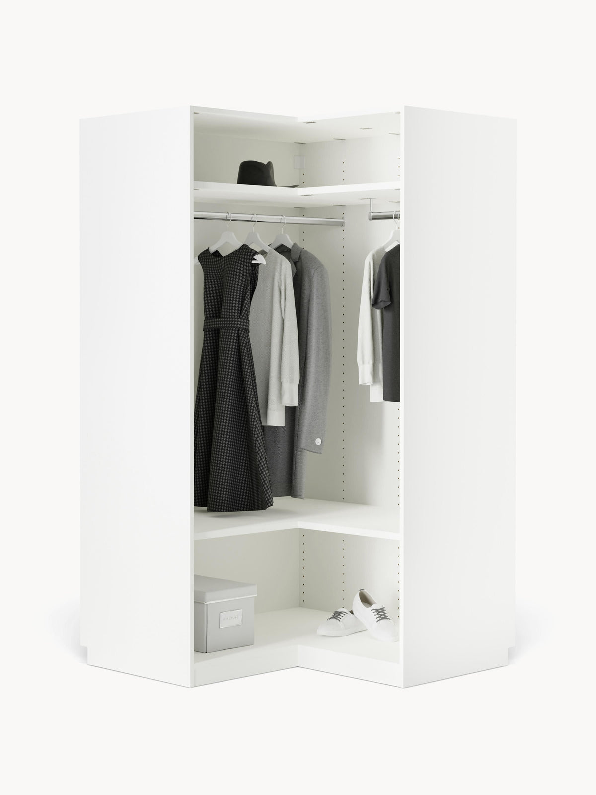 Simneva Modular Corner Wardrobe, 115 cm Wide