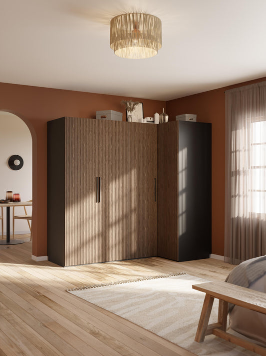 Simneva Modular Corner Wardrobe, 215 cm Wide, in Various Sizes