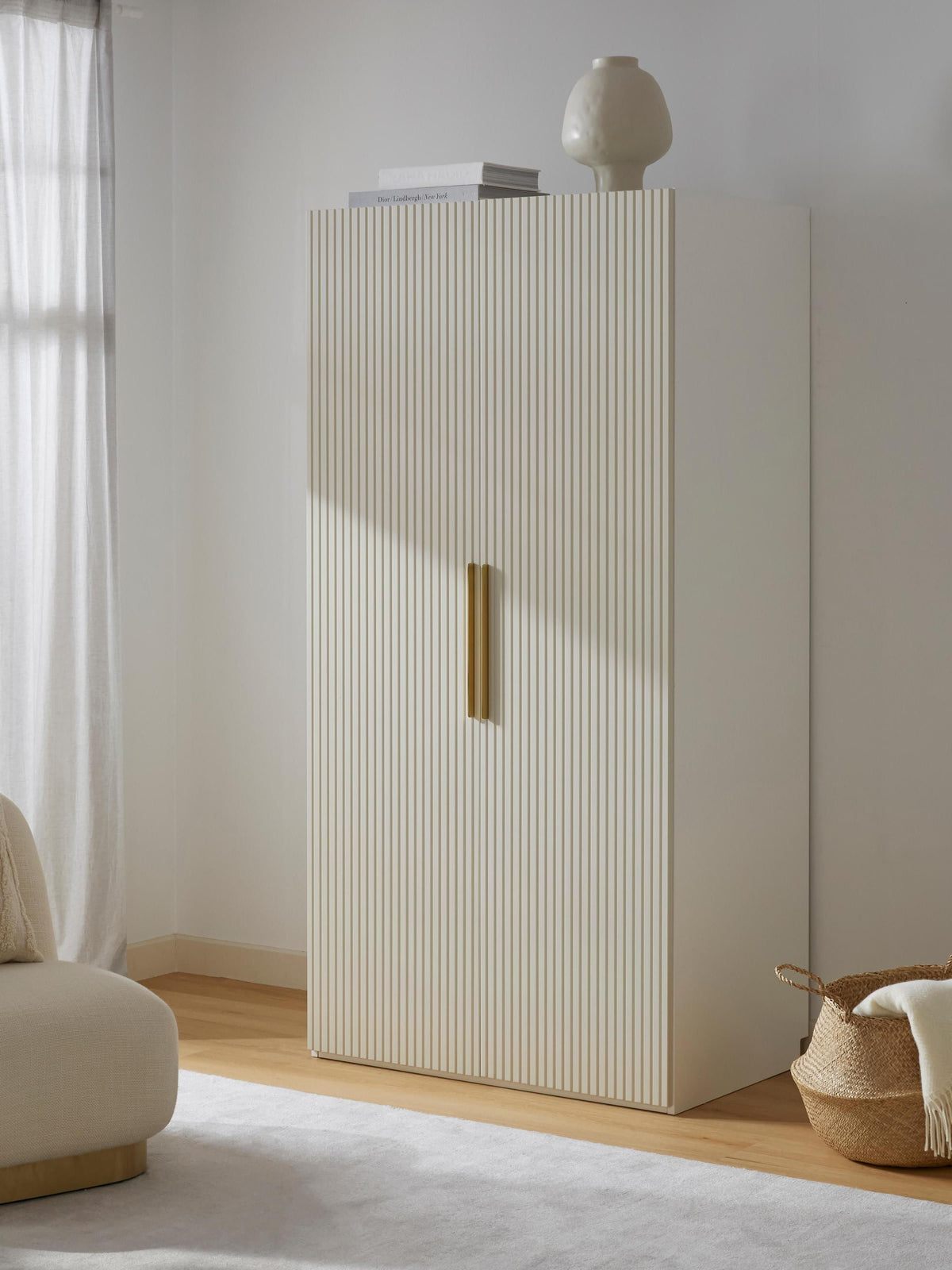 Simneva Modular Hinged-Door Wardrobe, 100 cm Wide, in Various Sizes