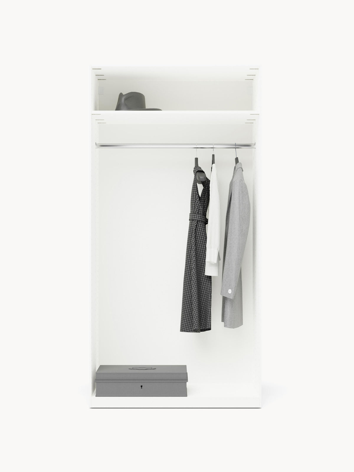 Simneva Modular Hinged-Door Wardrobe, 100 cm Wide, in Various Sizes