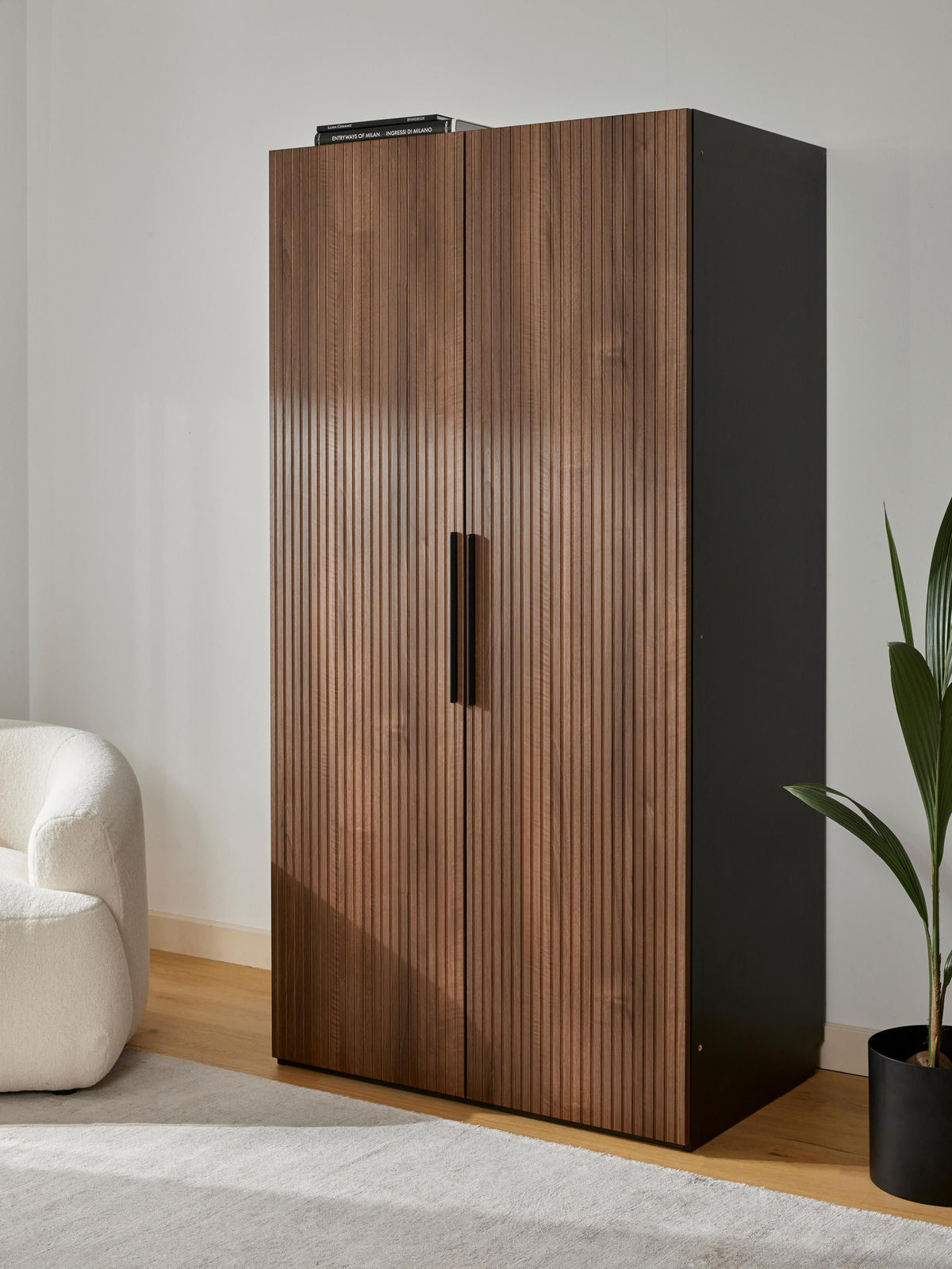 Simneva Modular Hinged-Door Wardrobe, 100 cm Wide, in Various Sizes