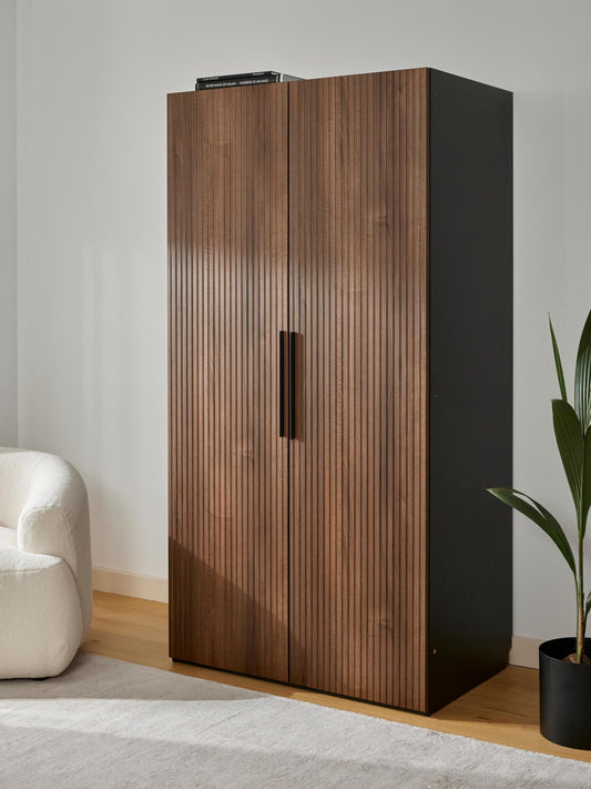 Simneva Modular Hinged-Door Wardrobe, 100 cm Wide, in Various Sizes