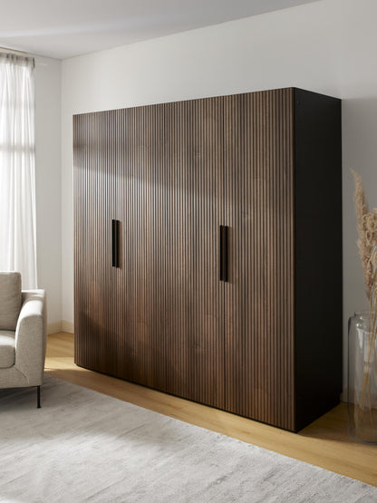 Simneva Modular Hinged-Door Wardrobe, 200 cm Wide, in Various Sizes