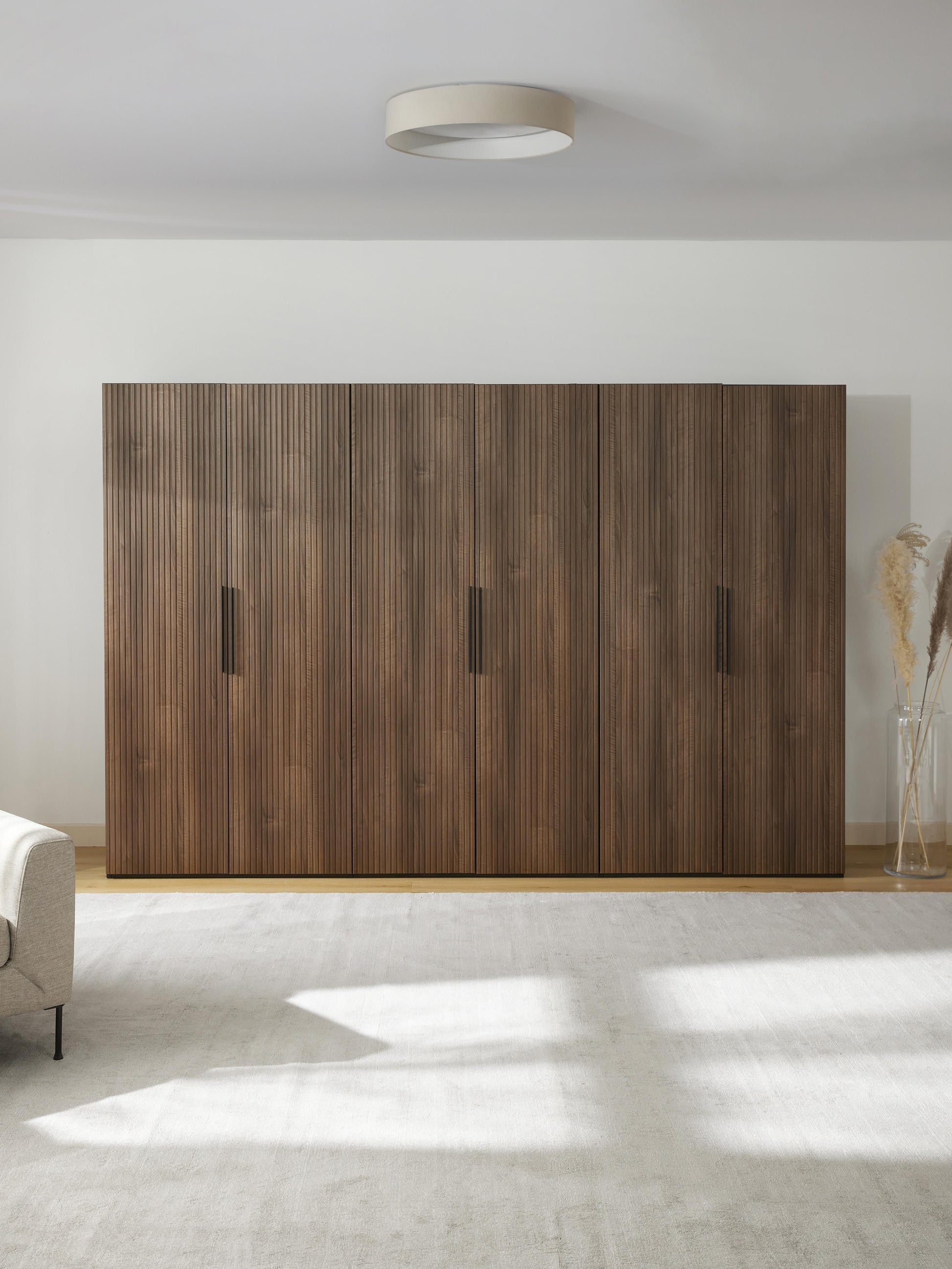 Simneva Modular Hinged-Door Wardrobe, 300 cm Wide, in Various Sizes