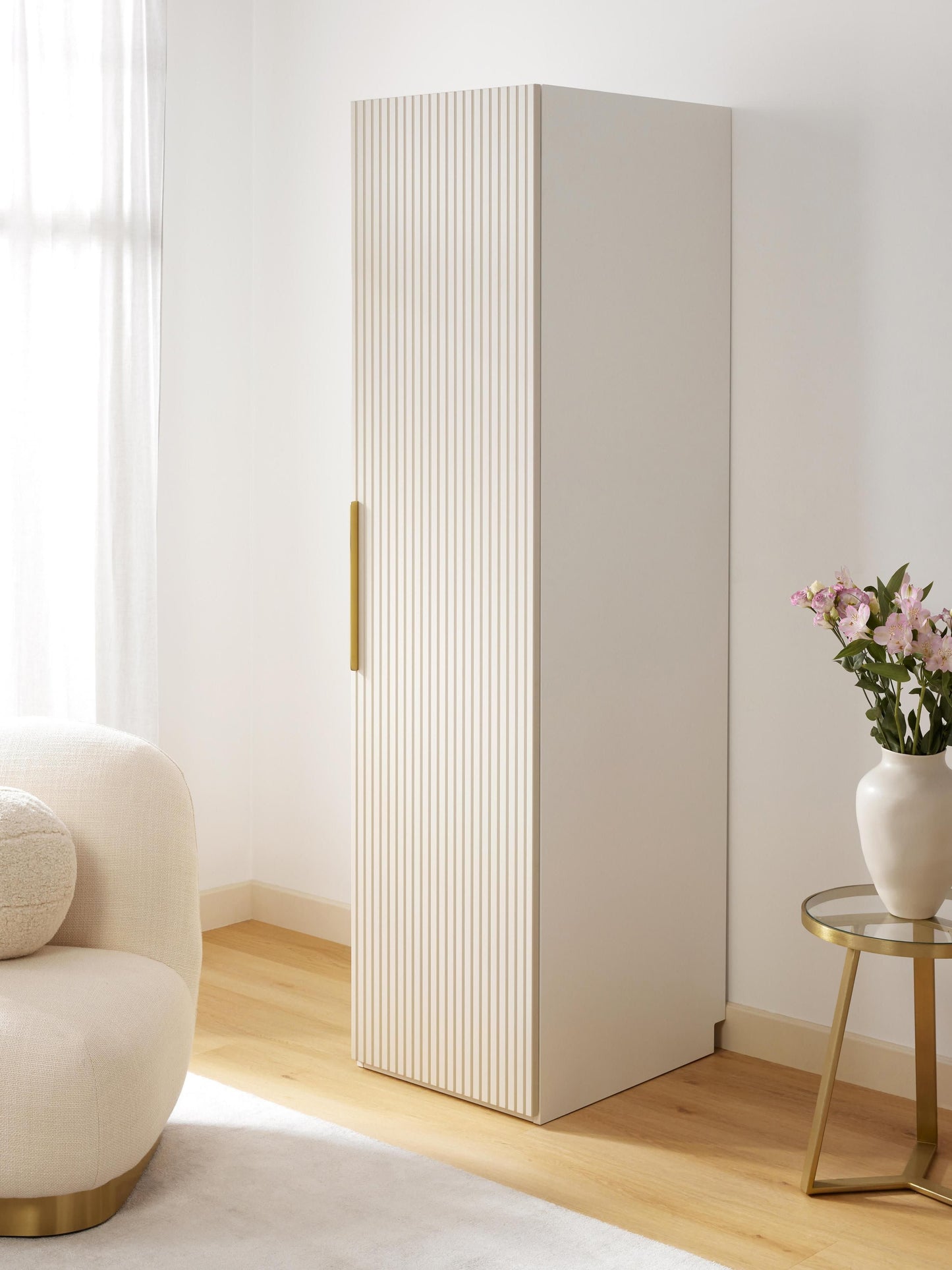 Simneva Modular Hinged-Door Wardrobe, 50 cm Wide, in Various Sizes