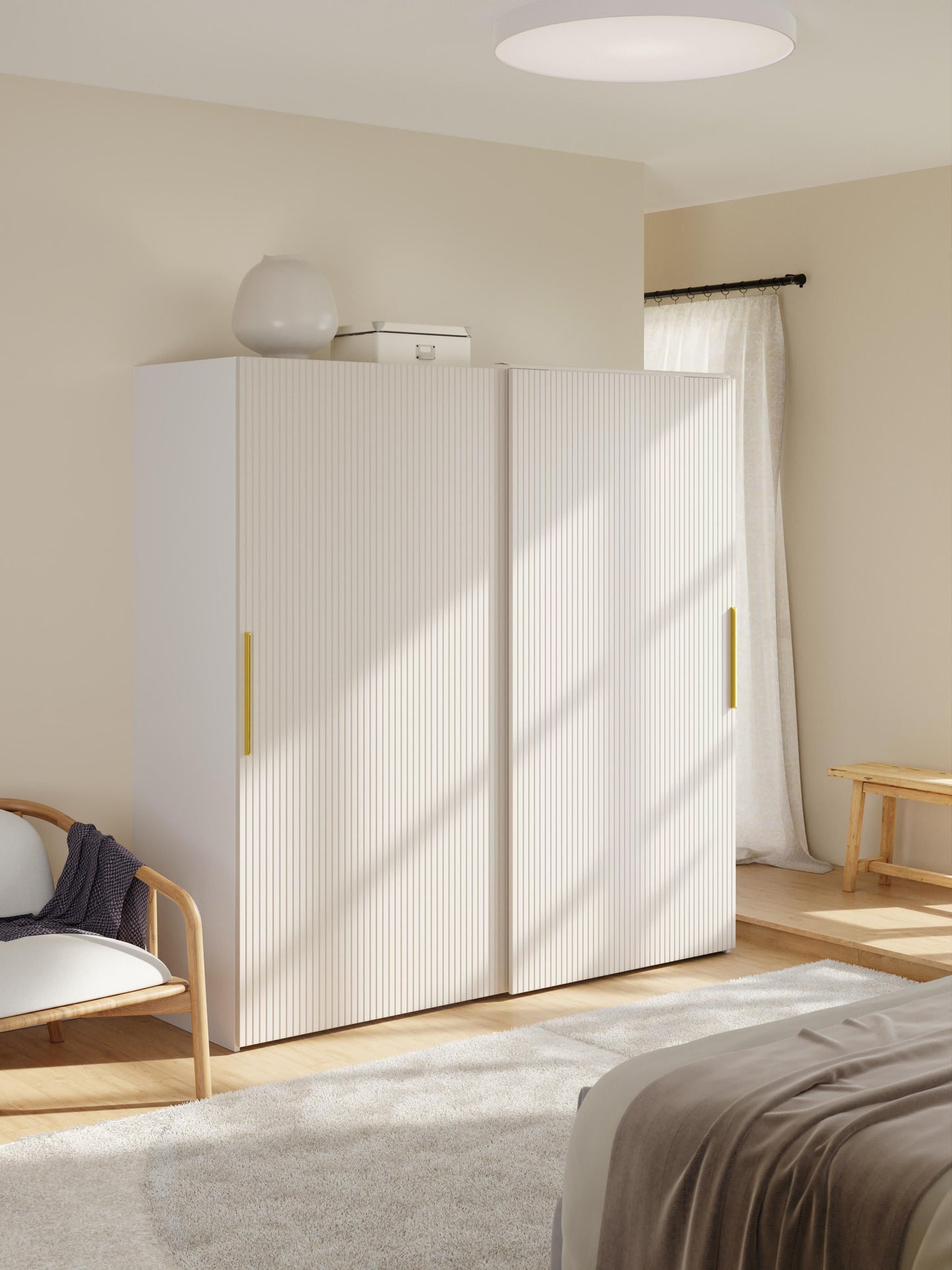 Simneva Modular Sliding-Door Wardrobe, 200 cm Wide, in Various Sizes