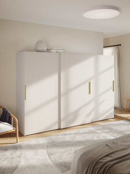 Simneva Modular Sliding-Door Wardrobe, 300 cm Wide, in Various Sizes