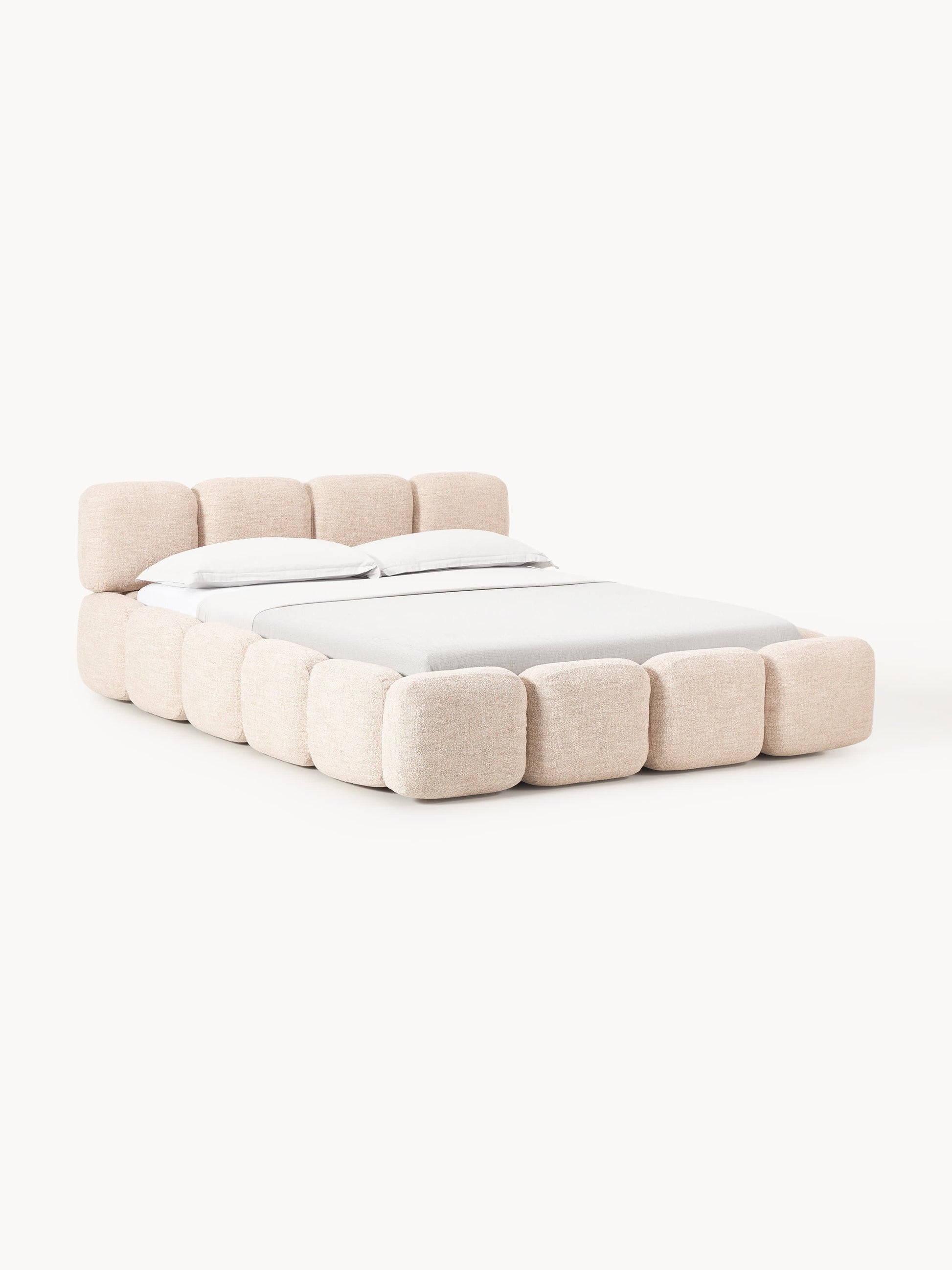 Taylorna Bouclé Upholstered Bed with Storage