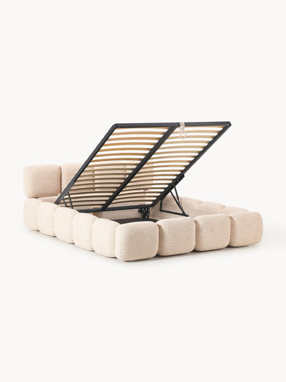 Taylorna Bouclé Upholstered Bed with Storage