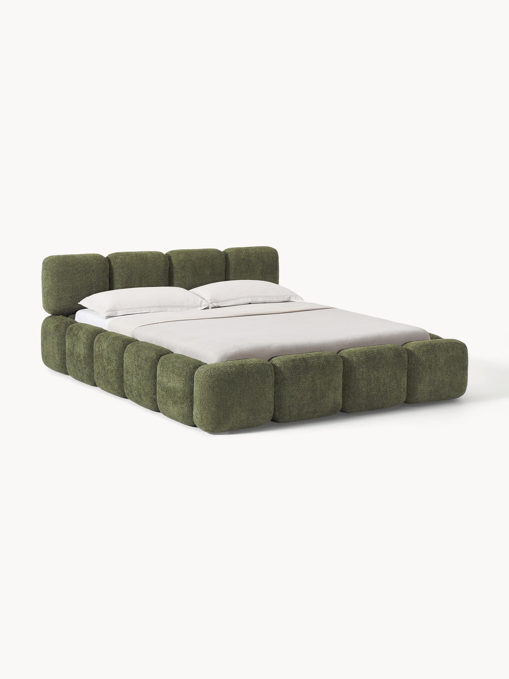 Taylorna Teddy Bouclé Upholstered Bed with Storage