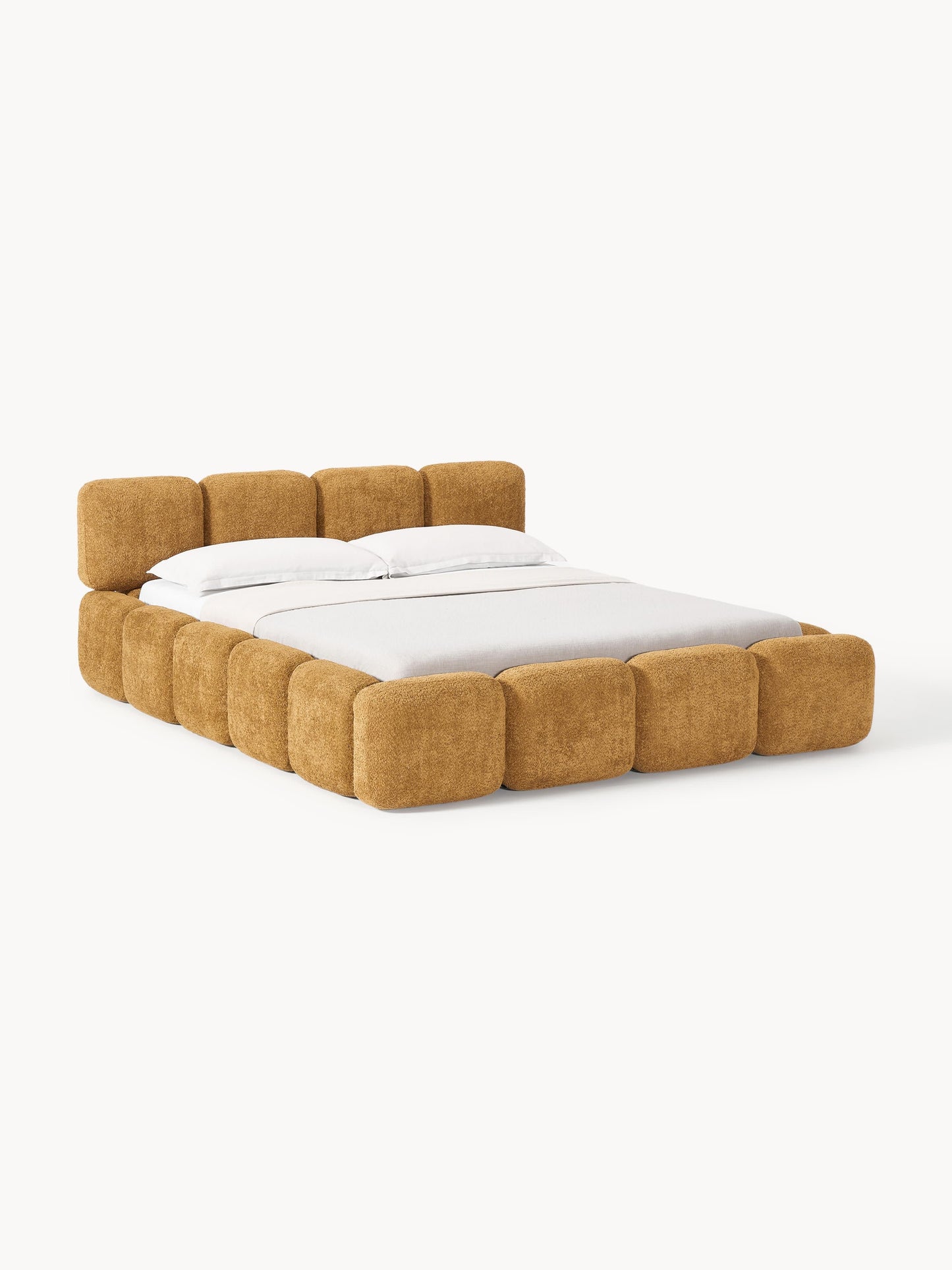 Taylorna Teddy Bouclé Upholstered Bed with Storage