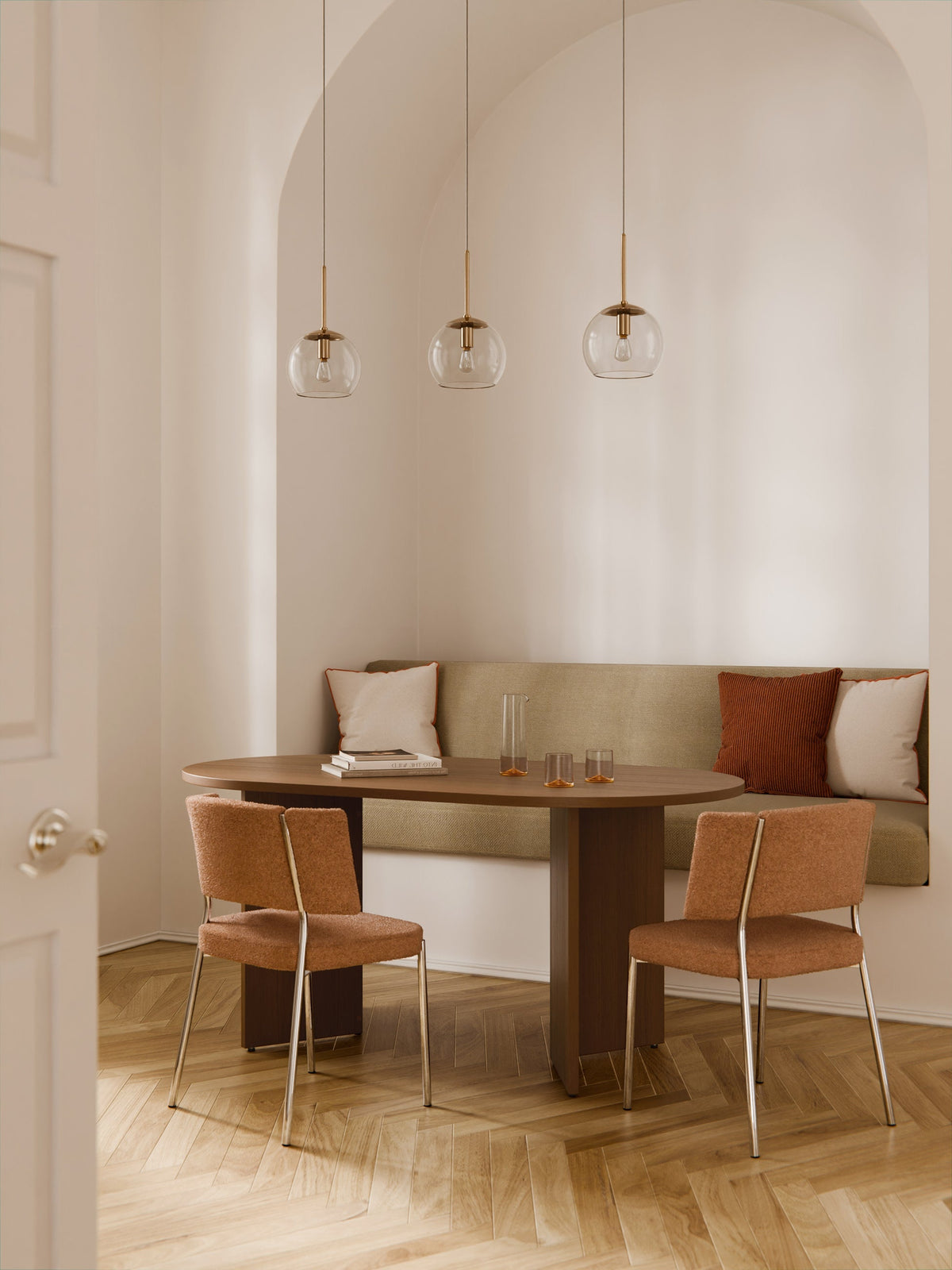 Tonferro Wooden Oval Dining Table, in Various Sizes