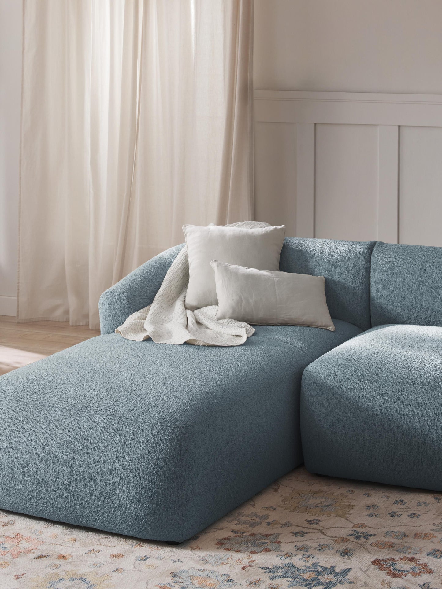 Trevanna Chaise Corner Module in Bouclé