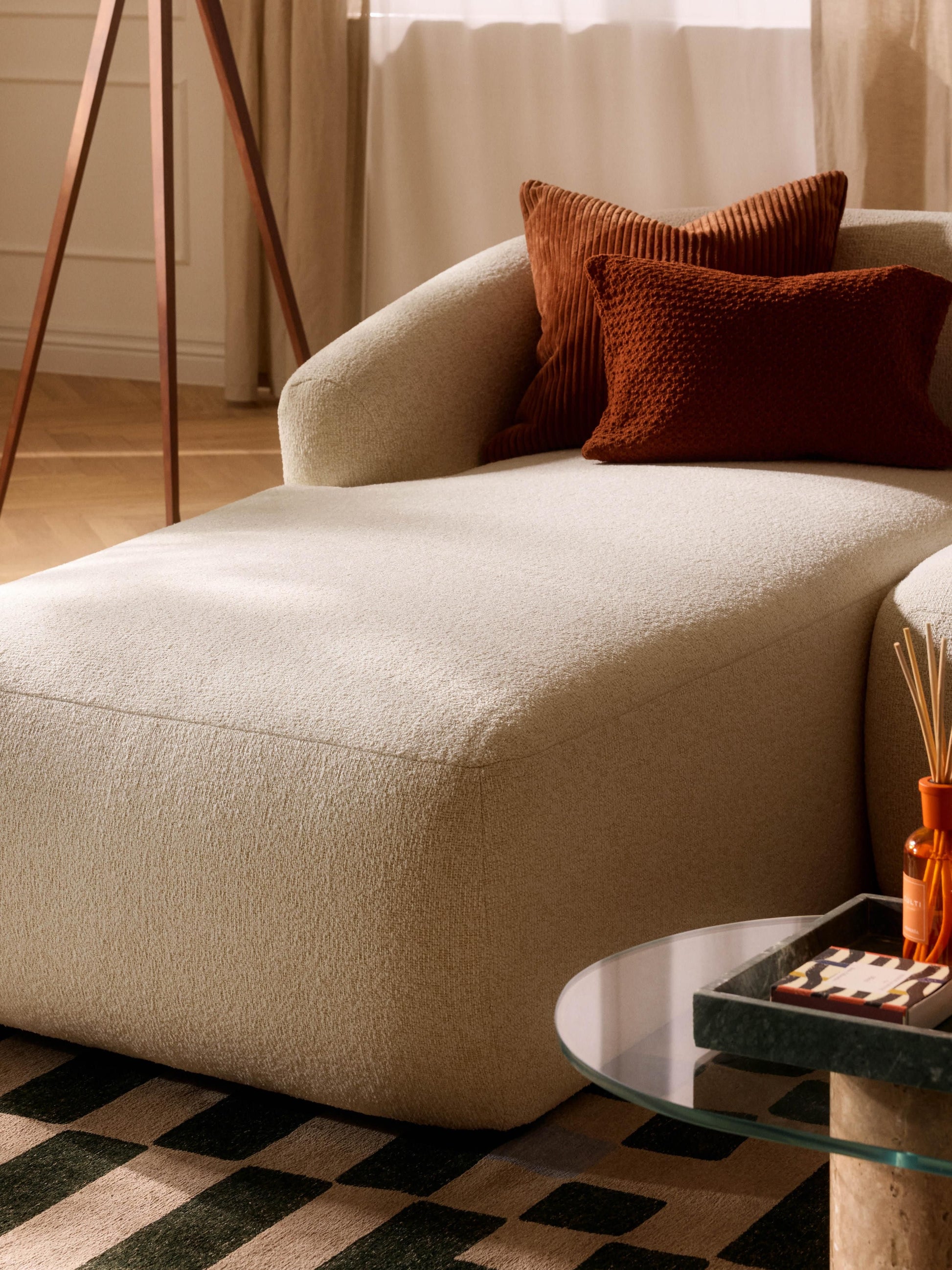 Trevanna Chaise Corner Module in Bouclé