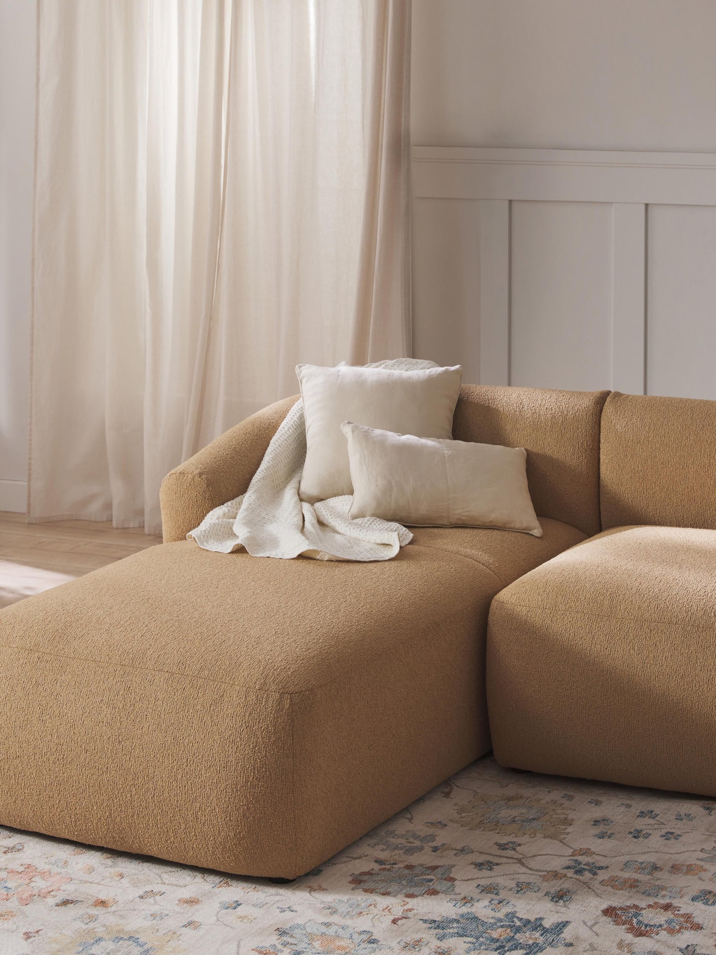Trevanna Chaise Corner Module in Bouclé