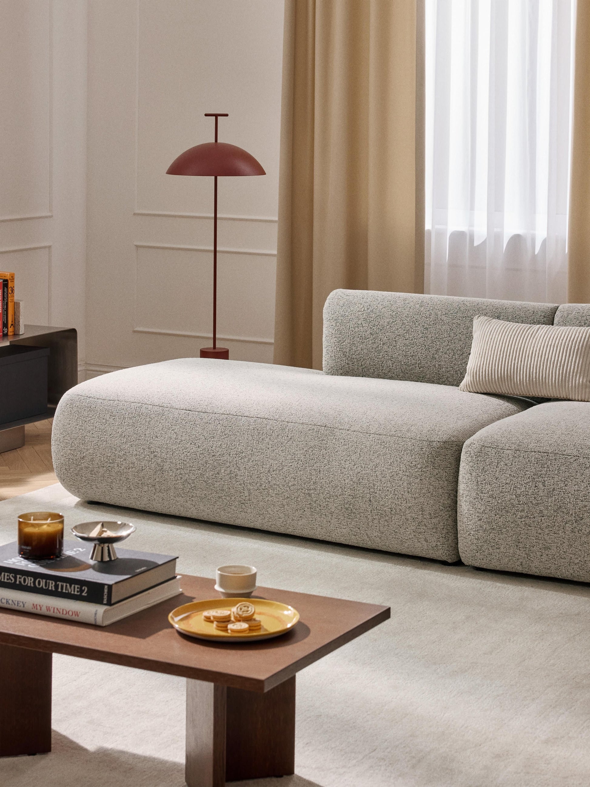 Trevanna Chaise Module in Bouclé