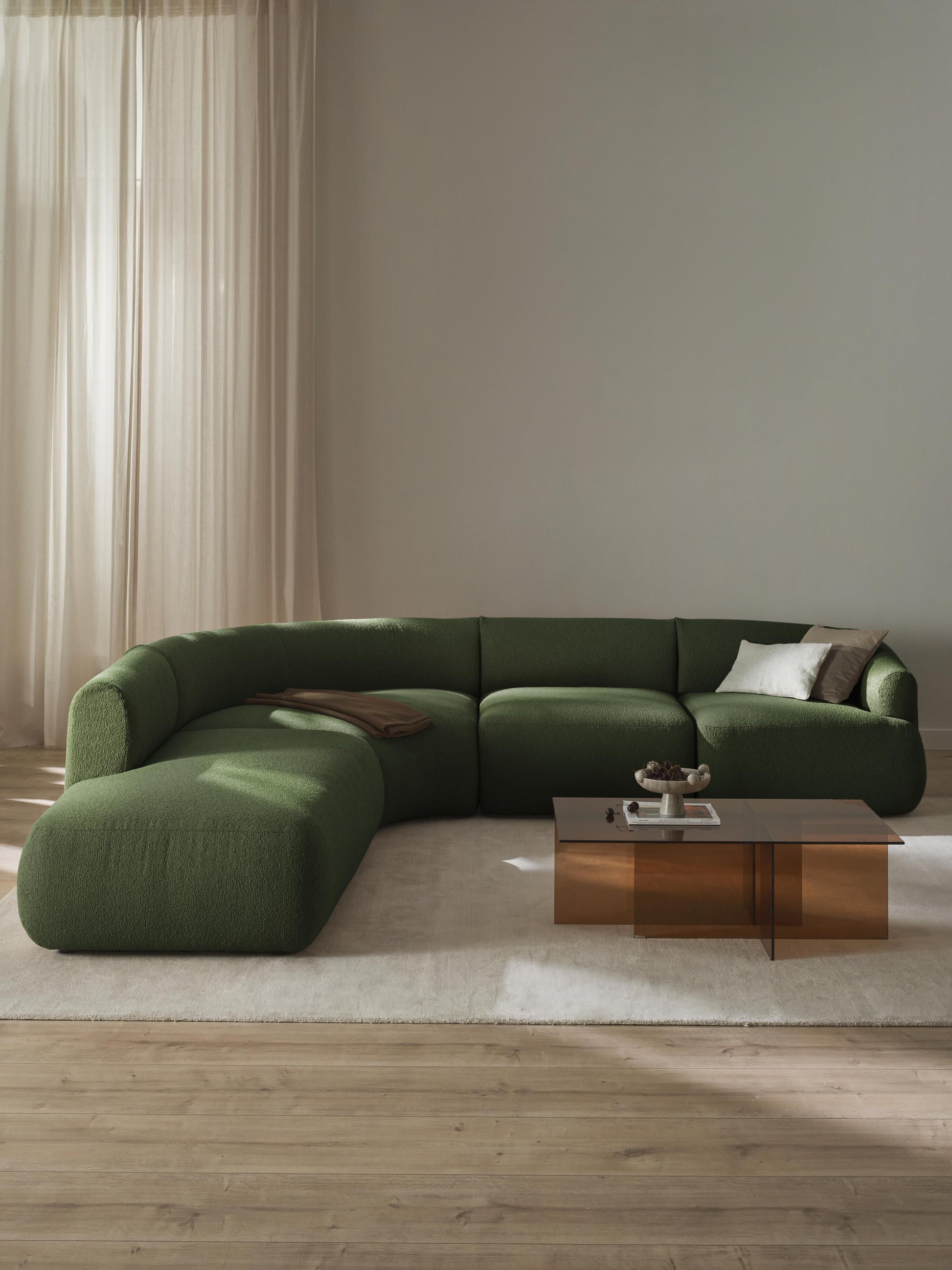 Trevanna Modular Corner Sofa (4-Seater) in Bouclé