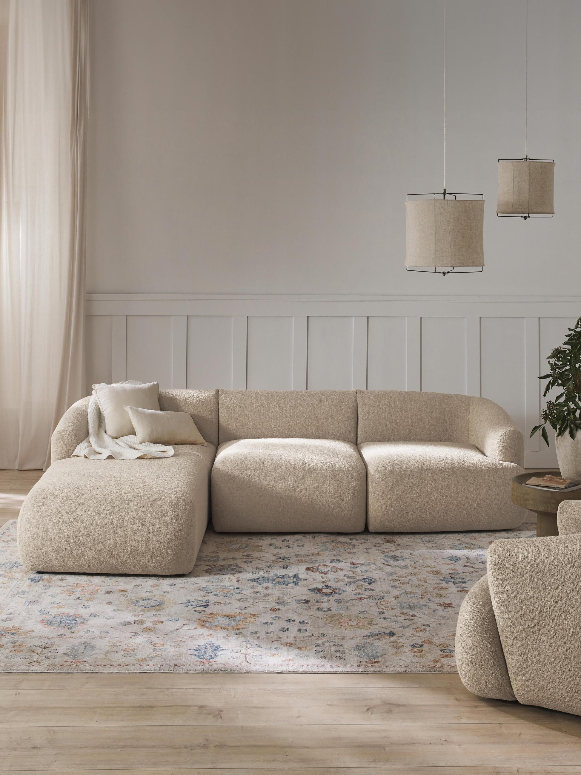 Trevanna Modular Corner Sofa in Bouclé (3-Seater)