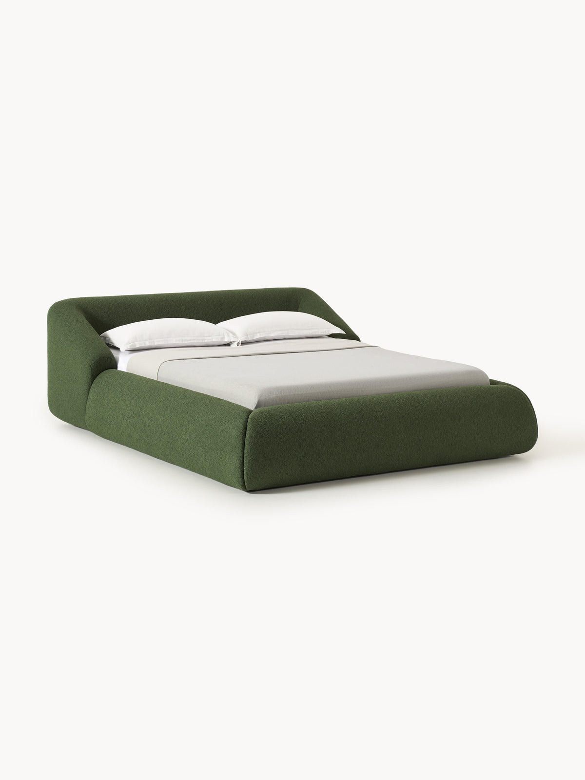 Trevanna Upholstered Bed in Bouclé