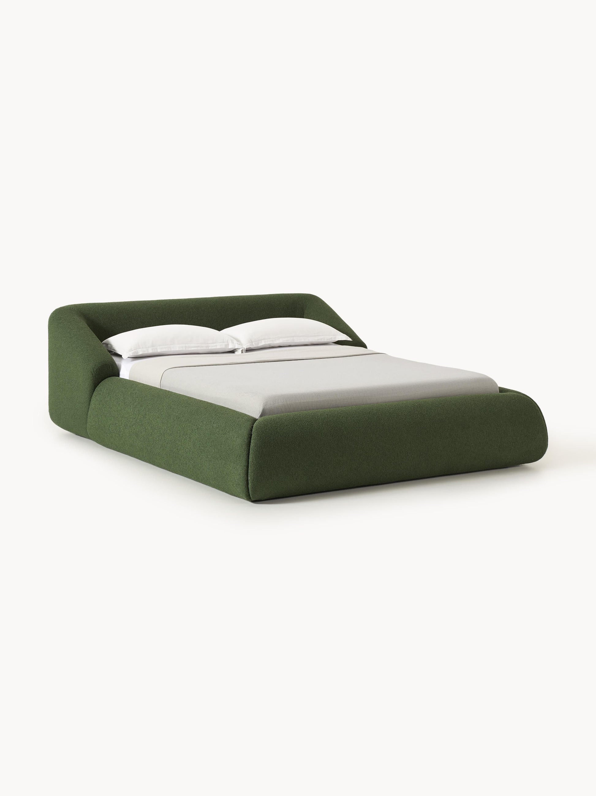 Trevanna Upholstered Bed in Bouclé