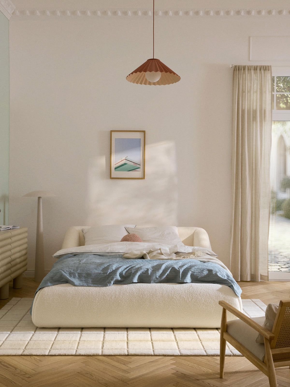 Trevanna Upholstered Bed in Teddy