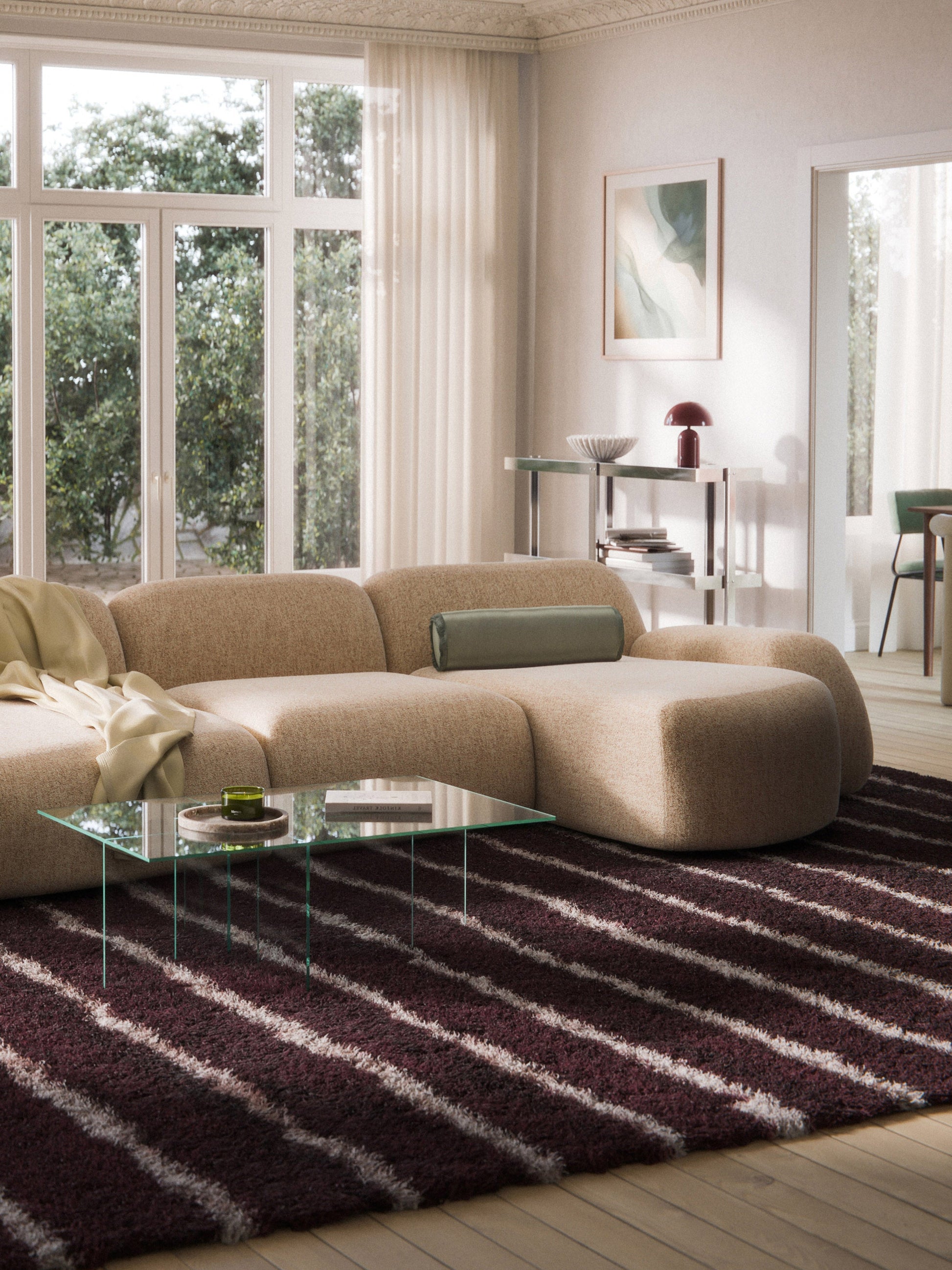 Wolbrenna Chaise Corner Module in Bouclé