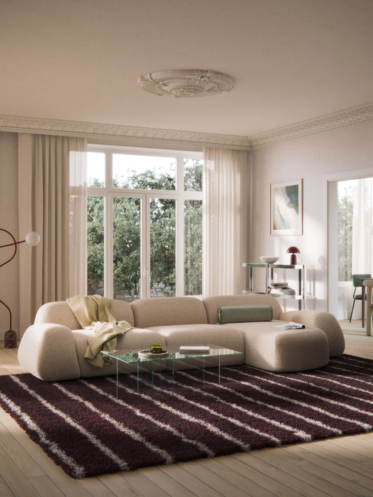 Wolbrenna Chaise Corner Module in Bouclé
