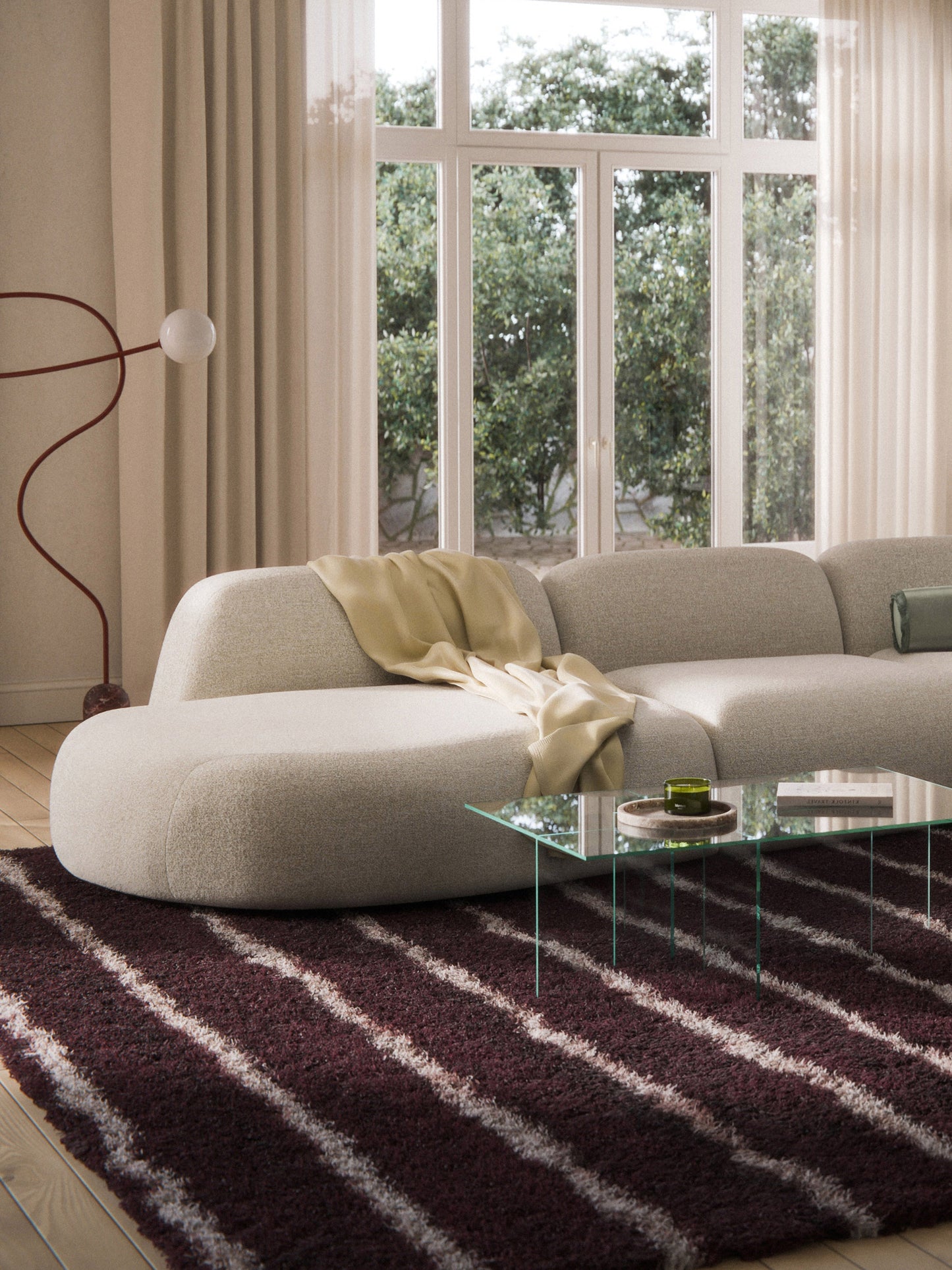 Wolbrenna Chaise Module in Bouclé