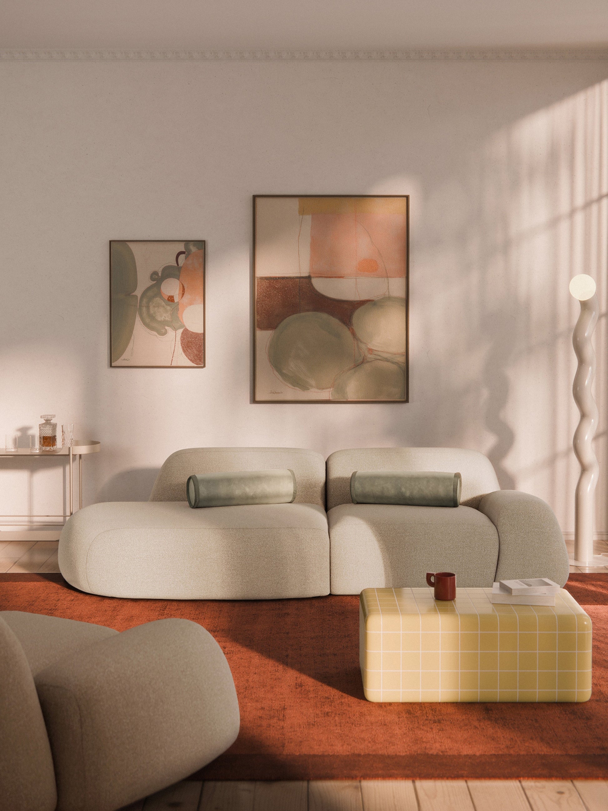 Wolbrenna Modular Chaise (3-Seater) in Bouclé