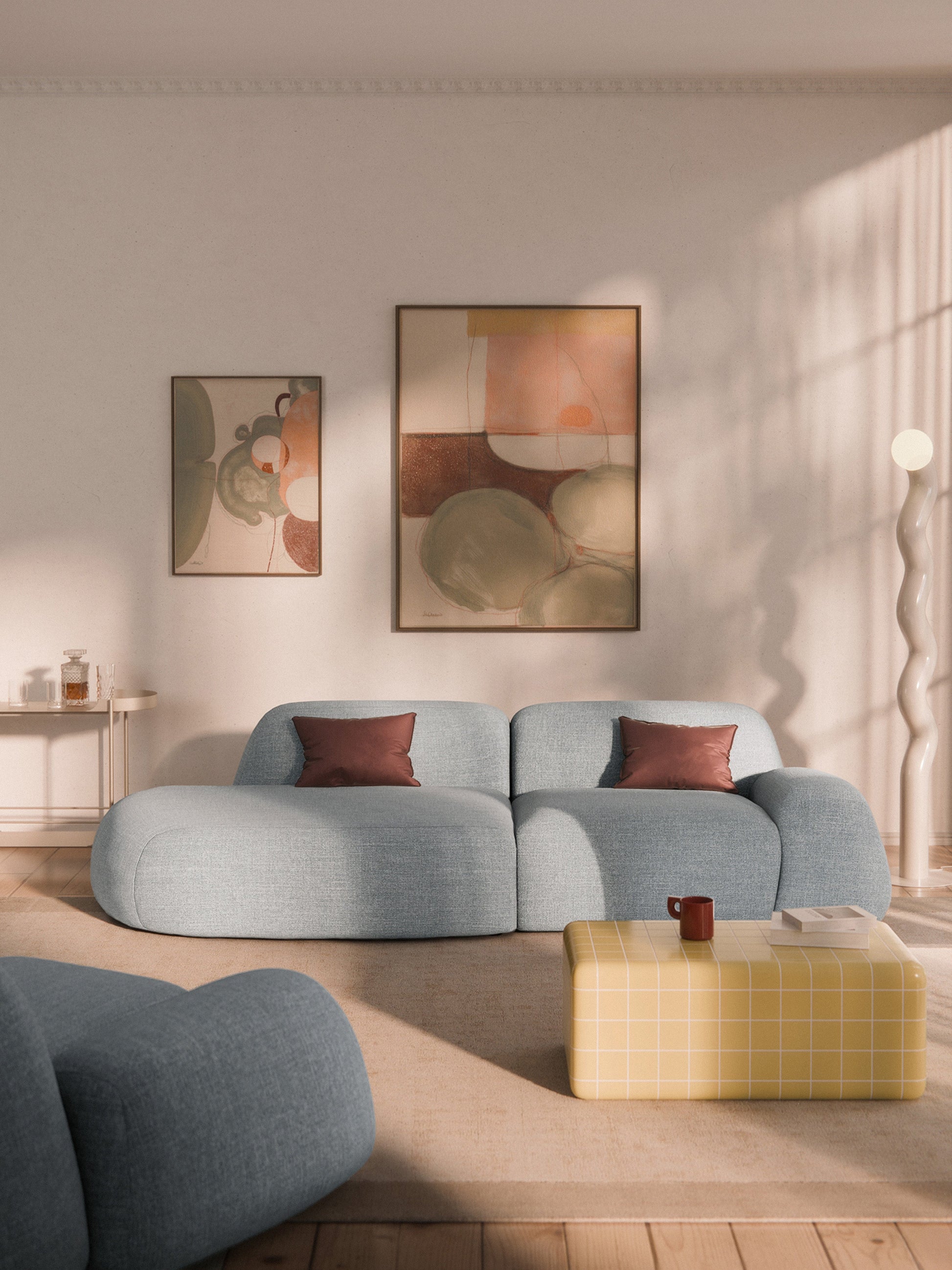 Wolbrenna Modular Chaise (3-Seater) in Bouclé